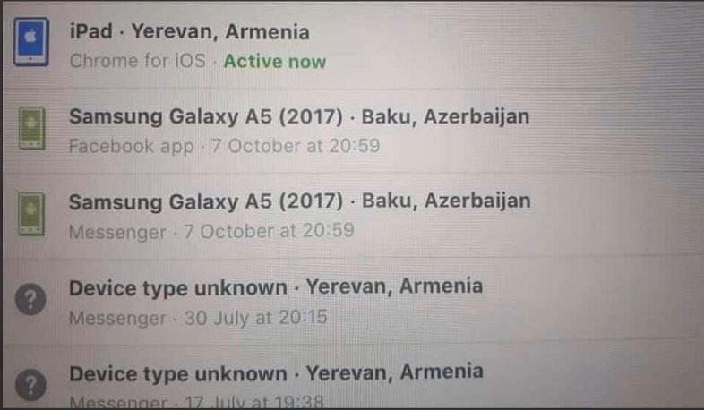 Azeris illegally manage Armenian social network accounts. RA Ombudsman