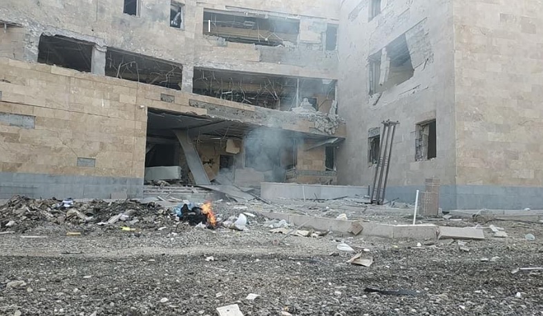The maternity hospital in Stepanakert bombed by Azerbaijan. Photos