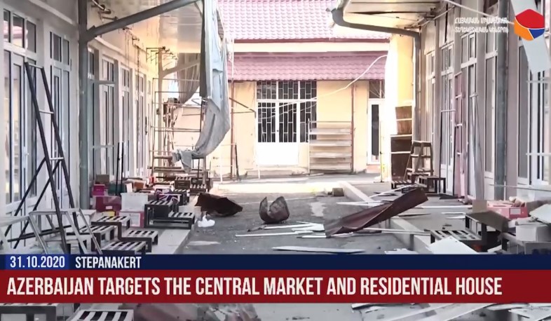 Результаты артобстрела в Степанакерте. Видеоматериал