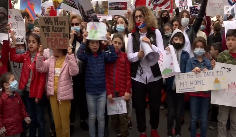 Artsakh women demand for justice at the US Embassy