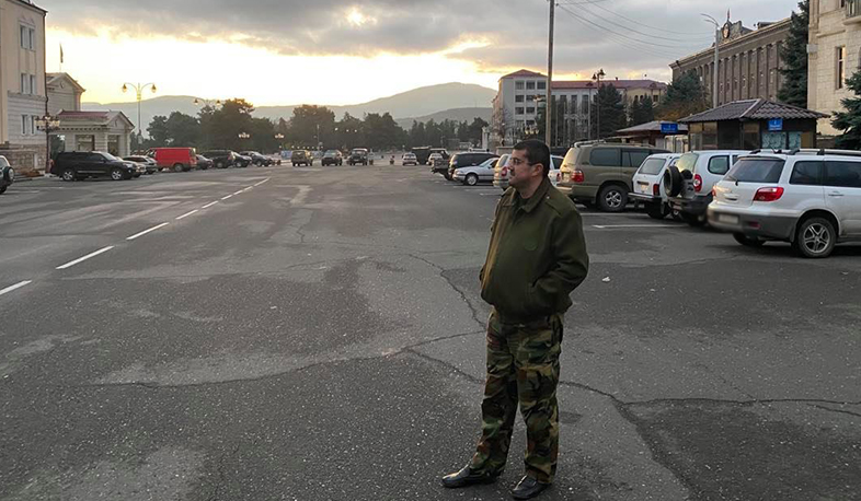 I met one of the hardest dawns of my life in Stepanakert's Revival Square. President of Artsakh