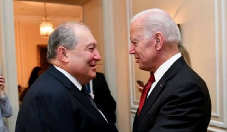 Armen Sarkissian congratulated Joe Biden elected 46th President of the United States
