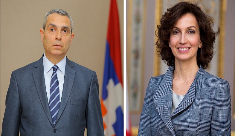 Глава МИД Арцаха представил генеральному директору ЮНЕСКО факты осквернения армянских памятников культуры