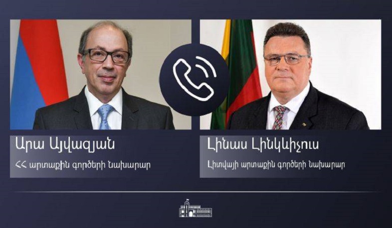 Արտգործնախարար Արա Այվազյանը հեռախոսազրույց է ունեցել Լիտվայի արտգործնախարար Լինաս Լինկևիչուսի հետ