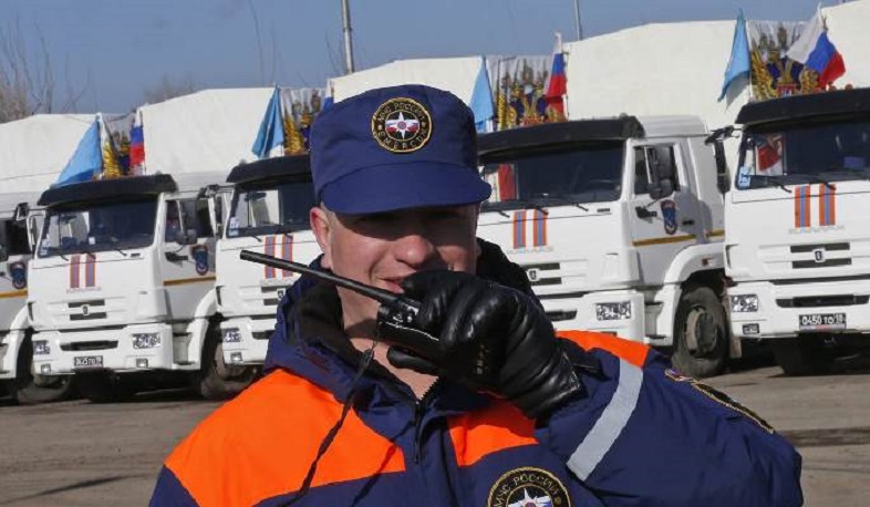 В Степанакерт выдвинулась вторая колонна МЧС с гуманитарным грузом