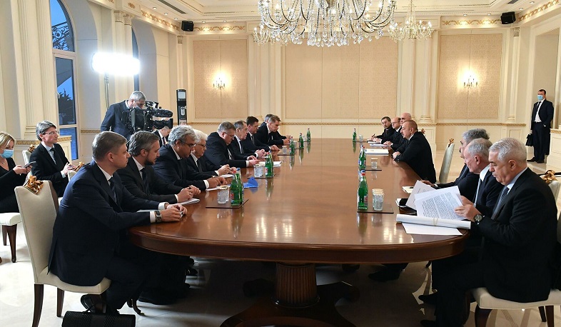 The Russian delegation met with the President of Azerbaijan in Baku