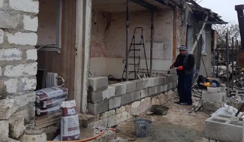 Արցախում վերականգնվում են պատերազմական գործողությունների հետևանքով վնասված շենք-շինությունները