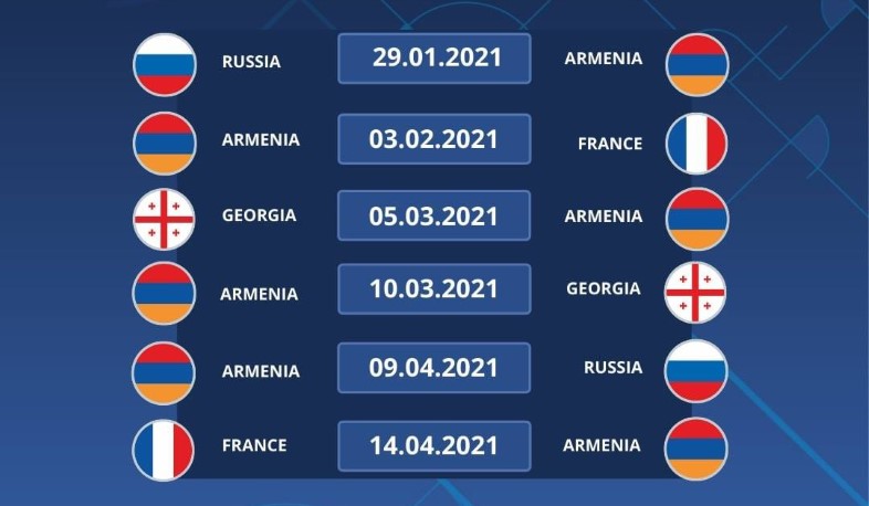 Հայտնի է Հայաստանի ֆուտզալի հավաքականի խաղացանկը Եվրո-2022-ի որակավորման խմբային փուլում
