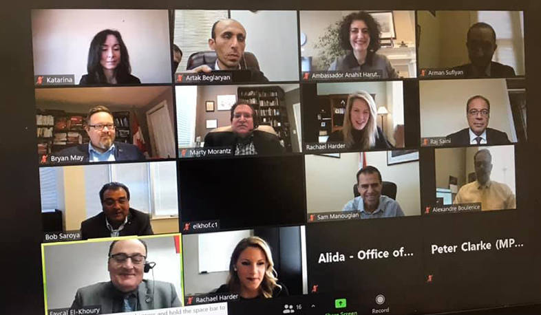 Артак Бегларян провел обсуждение с канадскими парламентариями