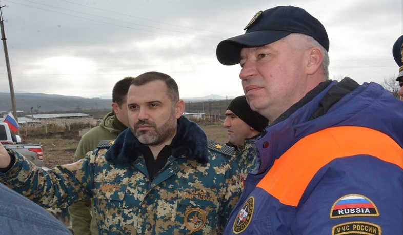 Глава ГСЧС Арцаха встретился с начальником управления спасательных сил МЧС РФ