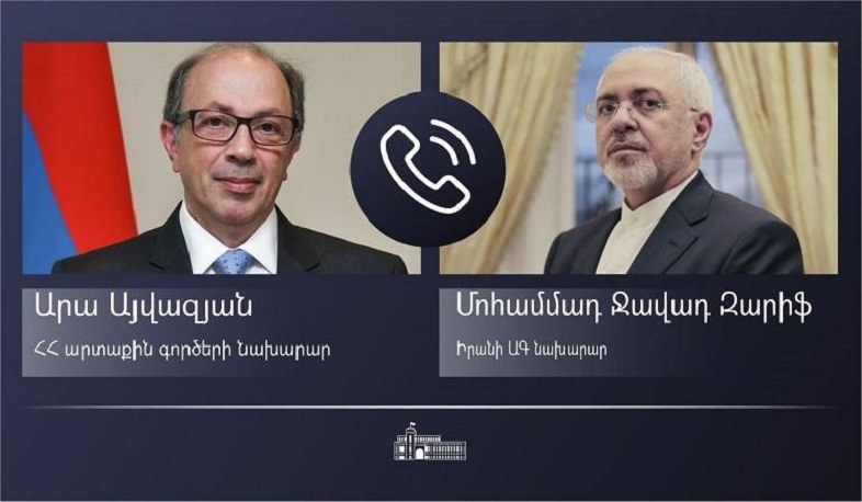 RA FM had a phone conversation with the Iranian Foreign Minister Mohammad Javad Zarif