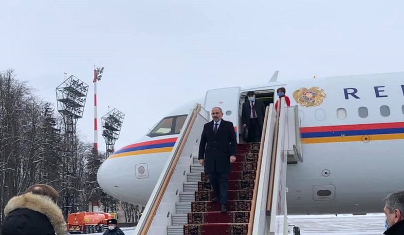 Prime Minister Nikol Pashinyan arrived in Moscow on a working visit
