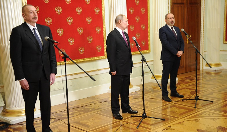 Опубликован текст совместного трехстороннего заявления глав России, Армении и Азербайджана