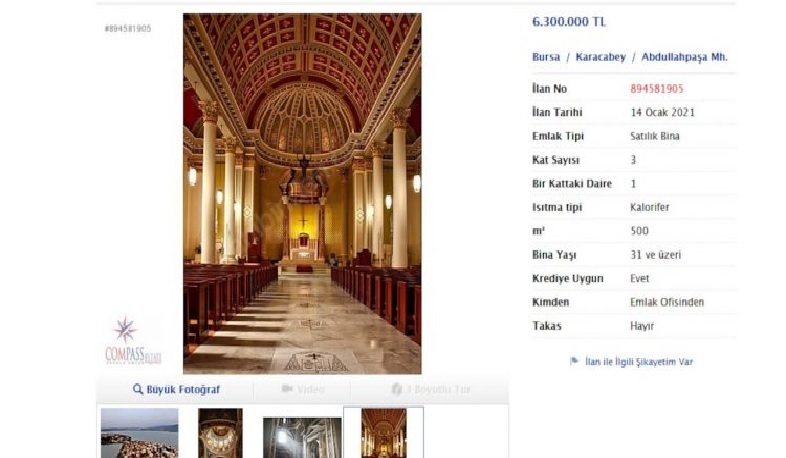 В Турции выставили на продажу старую армянскую церковь