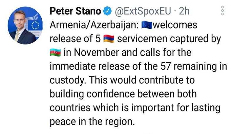 Спикер внешнеполитического ведомства ЕС призвал немедленно освободить пленных