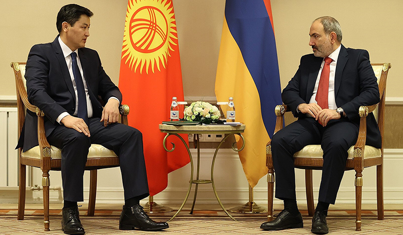 Ղրղզստանի վարչապետի հետ քննարկեցինք երկու երկրների միջև համագործակցության զարգացումը. Փաշինյան