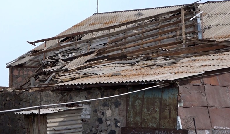 Ուժեղ քամին վնաս է հասցրել Գեղարքունիքի մարզի Մեծ Մասրիկ համայնքում