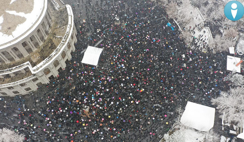 Ժամը 15։40-ի դրությամբ Ազատության հրապարակում գտնվել է 12 000 մարդ. ԻՔՄ