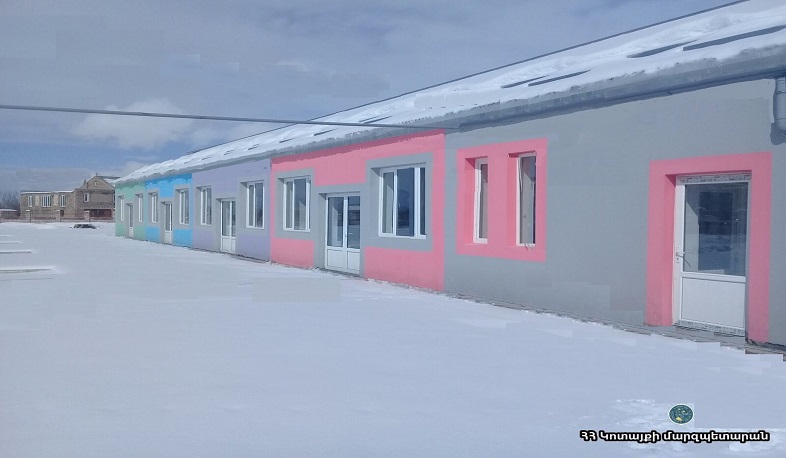 Գեղաշեն համայնքում ավարտին են մոտեցել համայնքային մանկապարտեզի կառուցման աշխատանքները