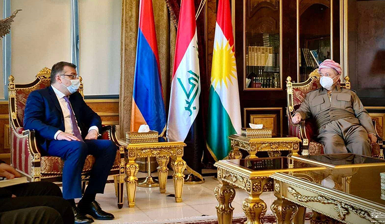 RA Deputy Foreign Minister met with the Chairman of the Kurdistan Democratic Party