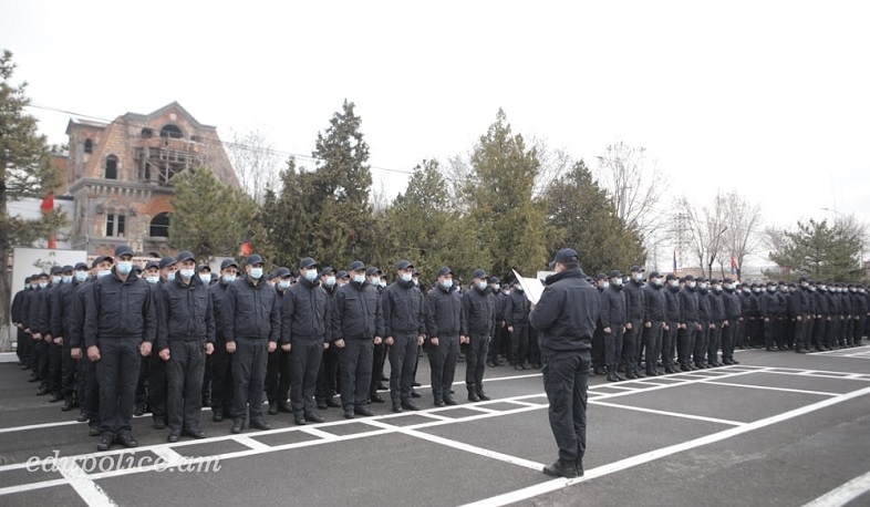 Պարեկային ծառայության հնգամսյա դասընթացի մասնակիցները երդվել են անմնացորդ նվիրվել հայրենիքին և պետությանը