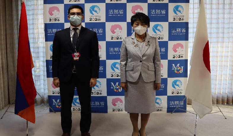 Armenia and Japan Ministers of Justice discuss the return of Armenian PoWs