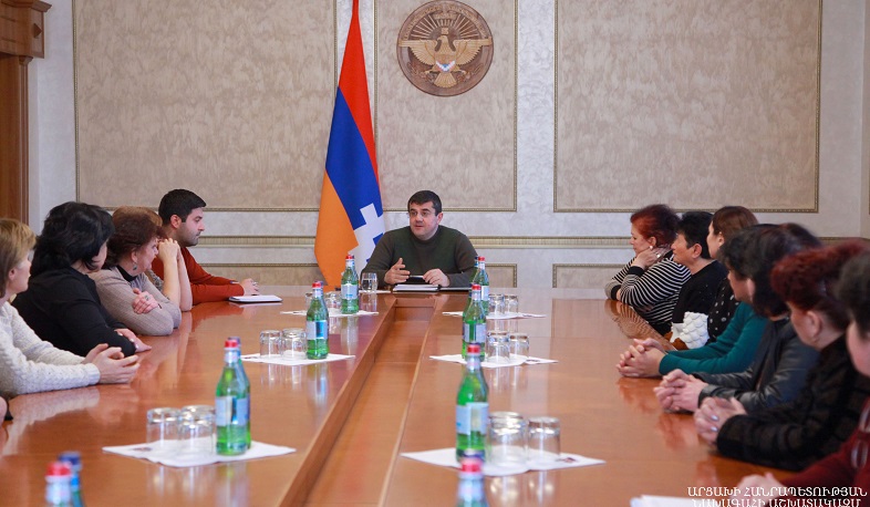 Президент Республики Арцах встретился с группой армянских беженцев, вынужденно переселенных из Азербайджана