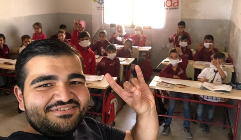 Students at a school in Syrian Afrin showed ‘Gray Wolves’ greeting
