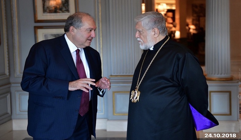 Նախագահ Սարգսյանը Հարության տոնի առթիվ շնորհավորել է Մեծի Տանն Կիլիկիո Արամ Ա կաթողիկոսին