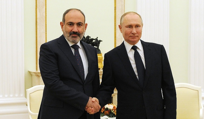 Пашинян и Путин обсудили ряд вопросов армяно-российских стратегических отношений