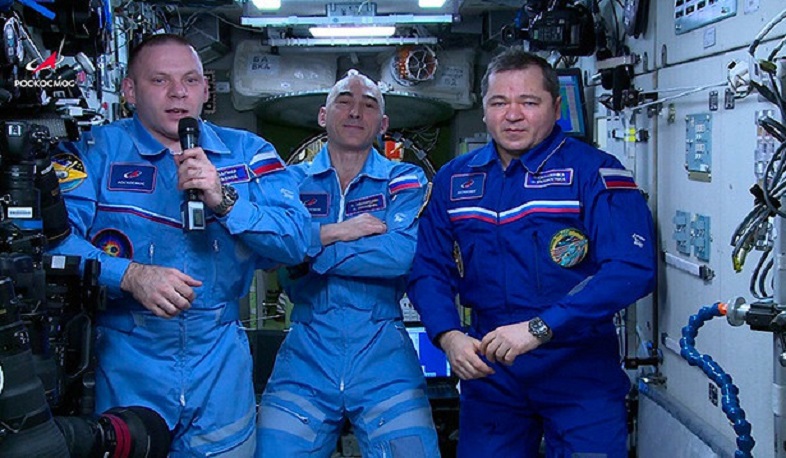 Greeting from the Space on the 60th anniversary of the first space mission