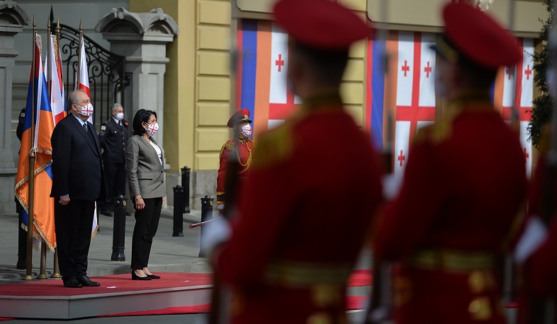 Վրաստանի նախագահի նստավայրում տեղի է ունեցել ՀՀ նախագահի դիմավորման պաշտոնական արարողությունը