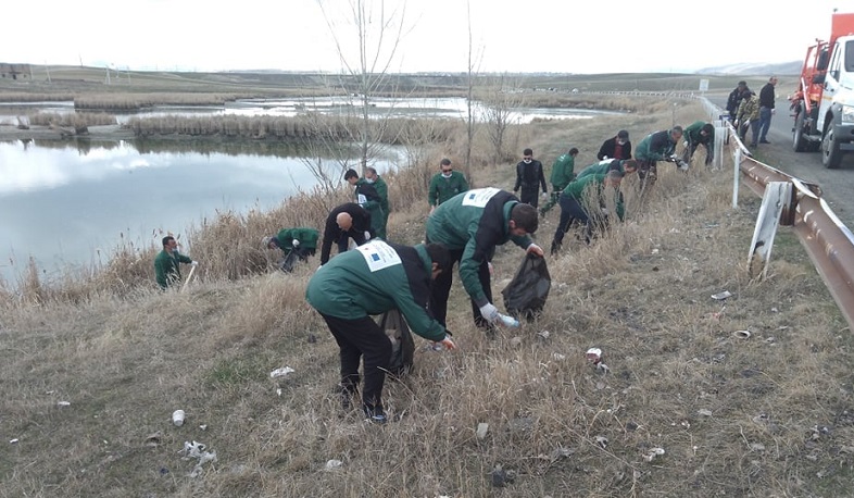 Մաքրման աշխատանքներ «Արփի լիճ» ազգային պարկի տարածքում