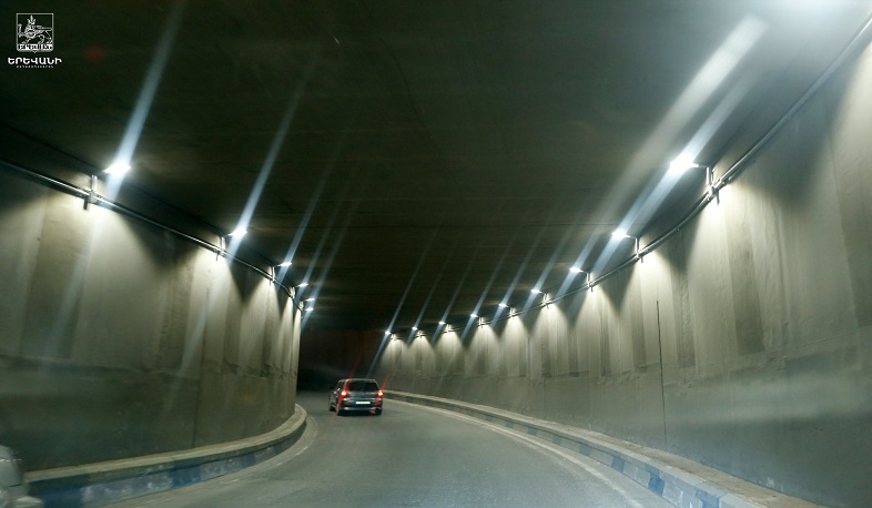 Արտաքին լուսավորության նոր ցանց է տեղադրվել Աբովյան պուրակից դեպի Մյասնիկյան պողոտա տանող թունելում
