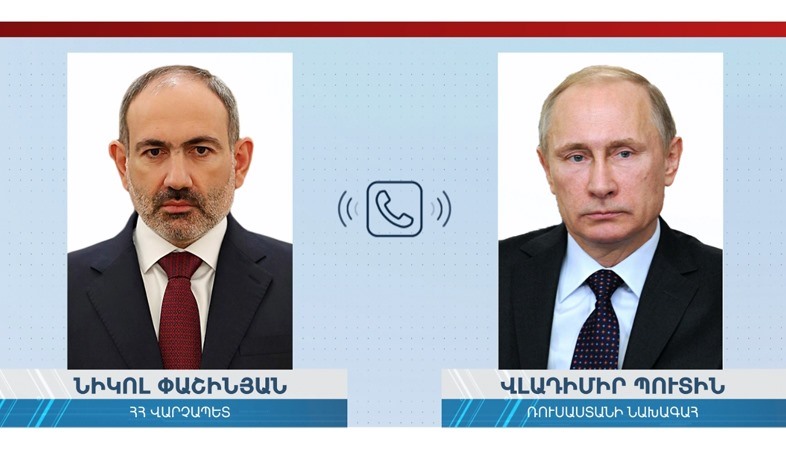Никол Пашинян проинформировал Владимира Путина о ситуации, сложившейся в Сюникской области в результате вторжения ВС Азербайджана на суверенную территорию Армении