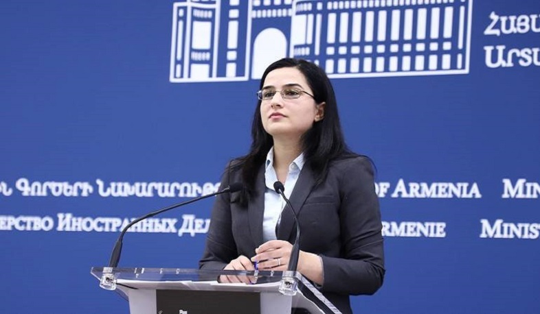 We highly appreciate the calls of our international partners addressed to Azerbaijan to immediately withdraw its armed units from the territory of Armenia: Armenia’s Foreign Ministry’s Spokeswoman