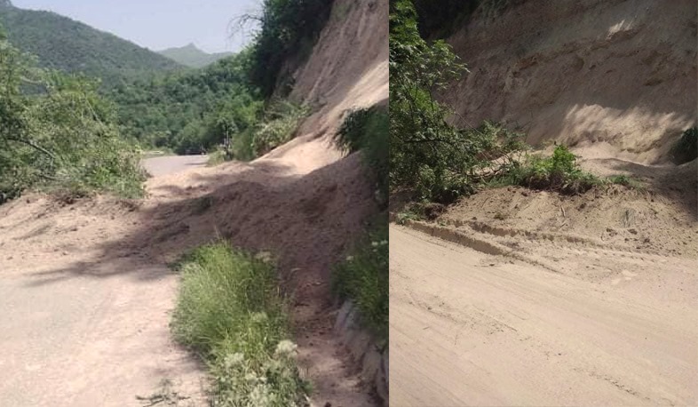 Այգեհովիտ-Վազաշեն-Պառավաքար-Այգեպար ավտոճանապարհի 11-րդ կմ-ում տեղի է ունեցել հողային զանգվածով փլվածք