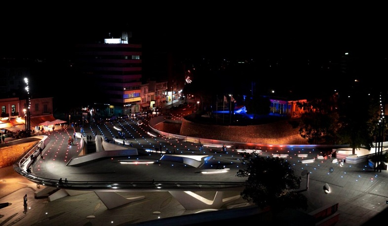 Liberty Square in Nicosia lights up in ‘Armenian colors’ on Republic Day