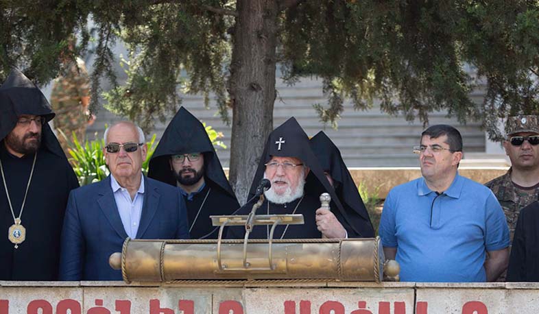 Հայոց բանակը և հայ զինվորն է այսօր միակ երաշխավորը հայրենի պետականության. Գարեգին Բ-ն այցելել է Արցախի ՊԲ N զորամաս