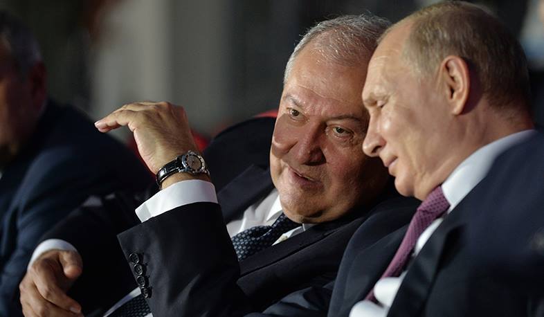 Armenian-Russian cooperation confidently develops in all directions: Armen Sarkissian sent a congratulatory message to Putin