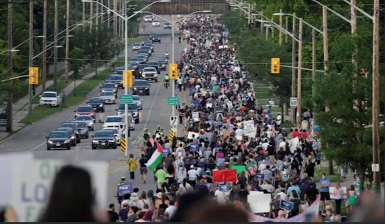 Thousands march in support of Muslim family killed in truck attack in Canada
