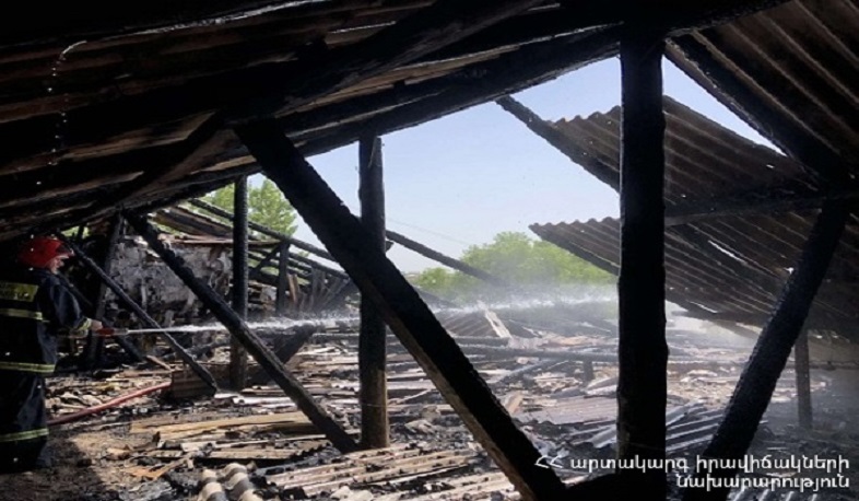 Նոր Երզնկա գյուղի դպրոցի տանիքում բռնկված հրդեհը մարվել է
