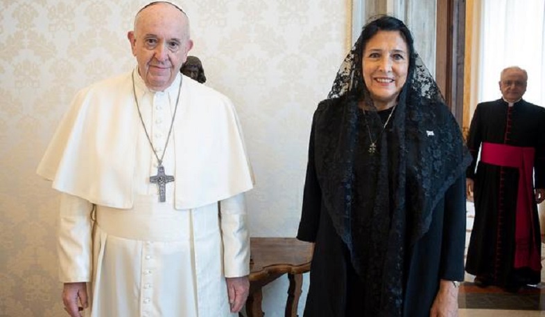 President of Georgia spoke with Pope Francis about Nagorno-Karabakh conflict