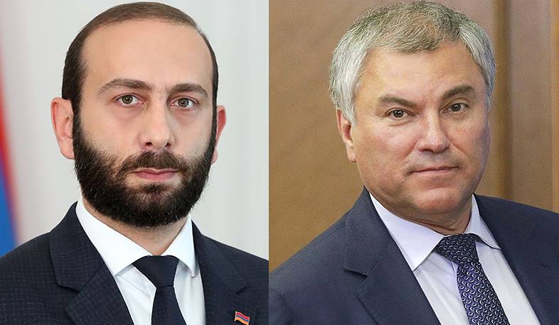 Vyacheslav Volodin congratulates Ararat Mirzoyan on convincing victory in snap elections
