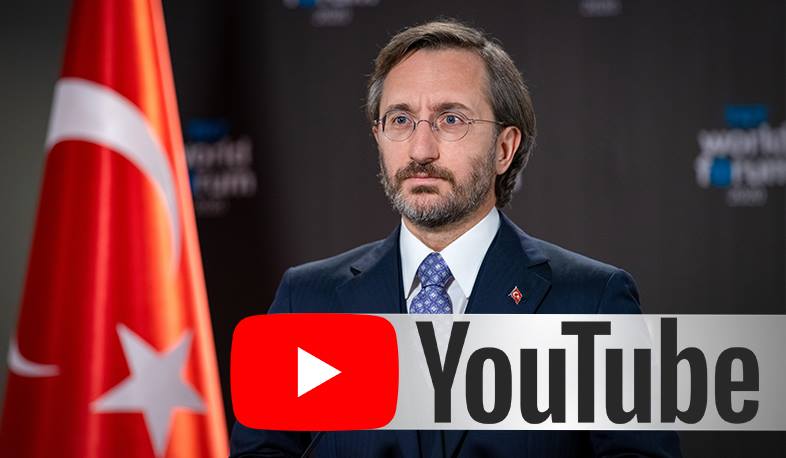 YouTube removed a video containing hatred towards Armenians published by Erdogan’s spokesman