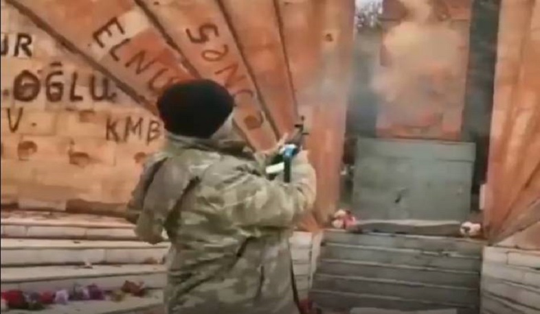 Азербайджанский солдат обстрелял хачкар Гадрутского мемориала