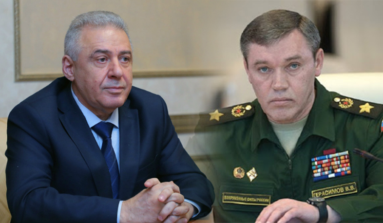 Vagharshak Harutyunyan and Valery Gerasimov discussed issues related to Armenian-Russian military cooperation
