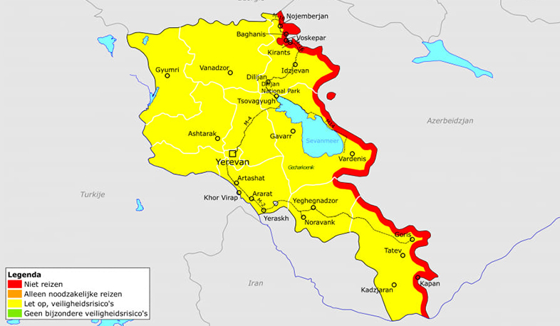 Ermənistan Hollandiyadan gələn səyahətçilər üçün etibarlı ölkədir
