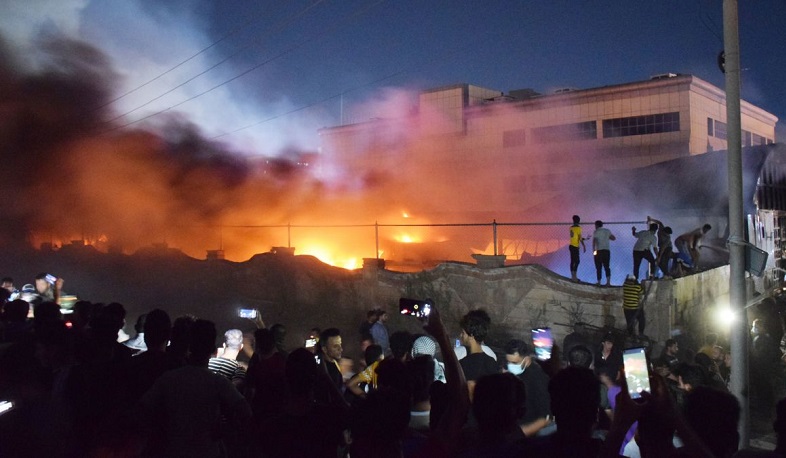 Iraq hospital fire: Protests as Covid ward blaze kills 50