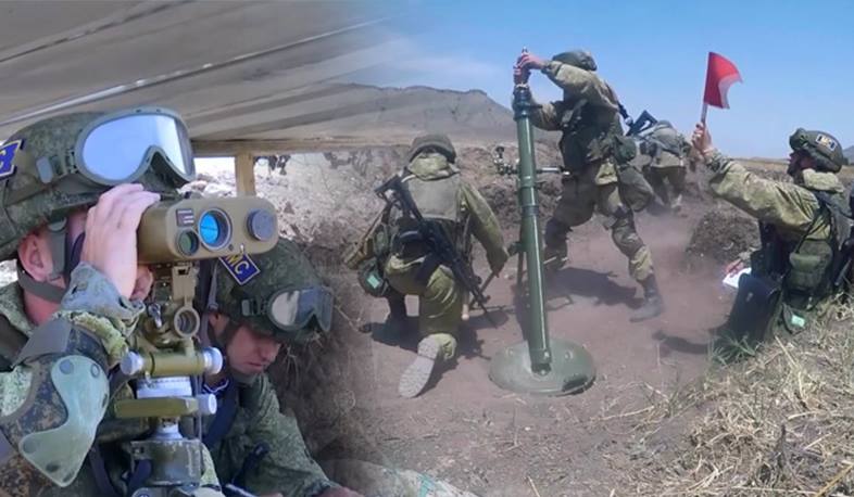 Военнослужащие российского миротворческого контингента в Арцахе приняли участие в занятиях по боевой подготовке